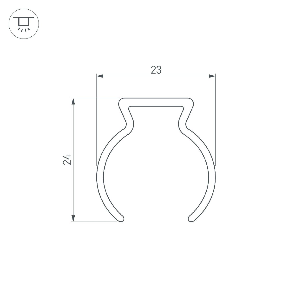 Профиль Arlight WPH-FLEX-D22-360deg-1000 053423