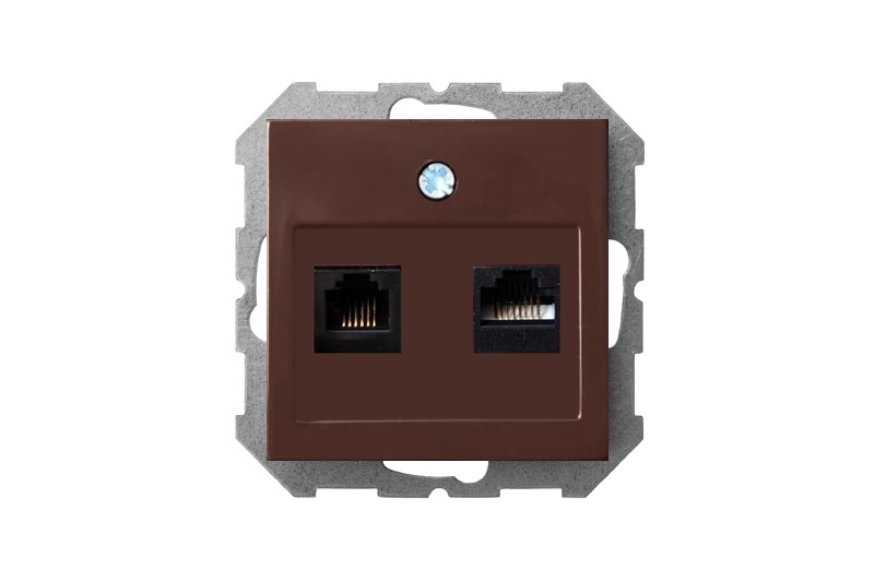 Розетка телефонная и компьютерная (RJ11+RJ45) Liregus Epsilon 28-145