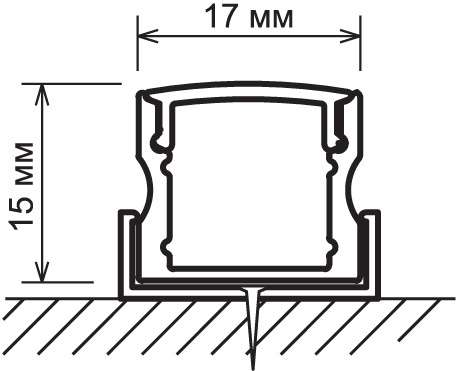 Профиль накладной алюминиевый Elektrostandard LL-2-ALP001-R 4690389104411