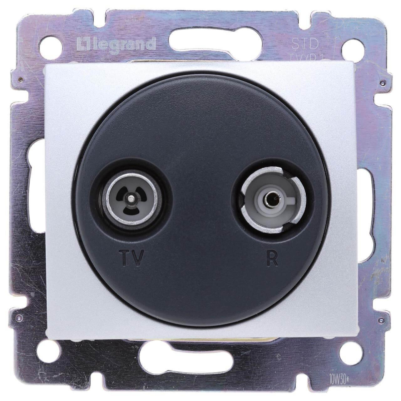 Розетка TV-R Legrand Valena Звезда алюминий 770132