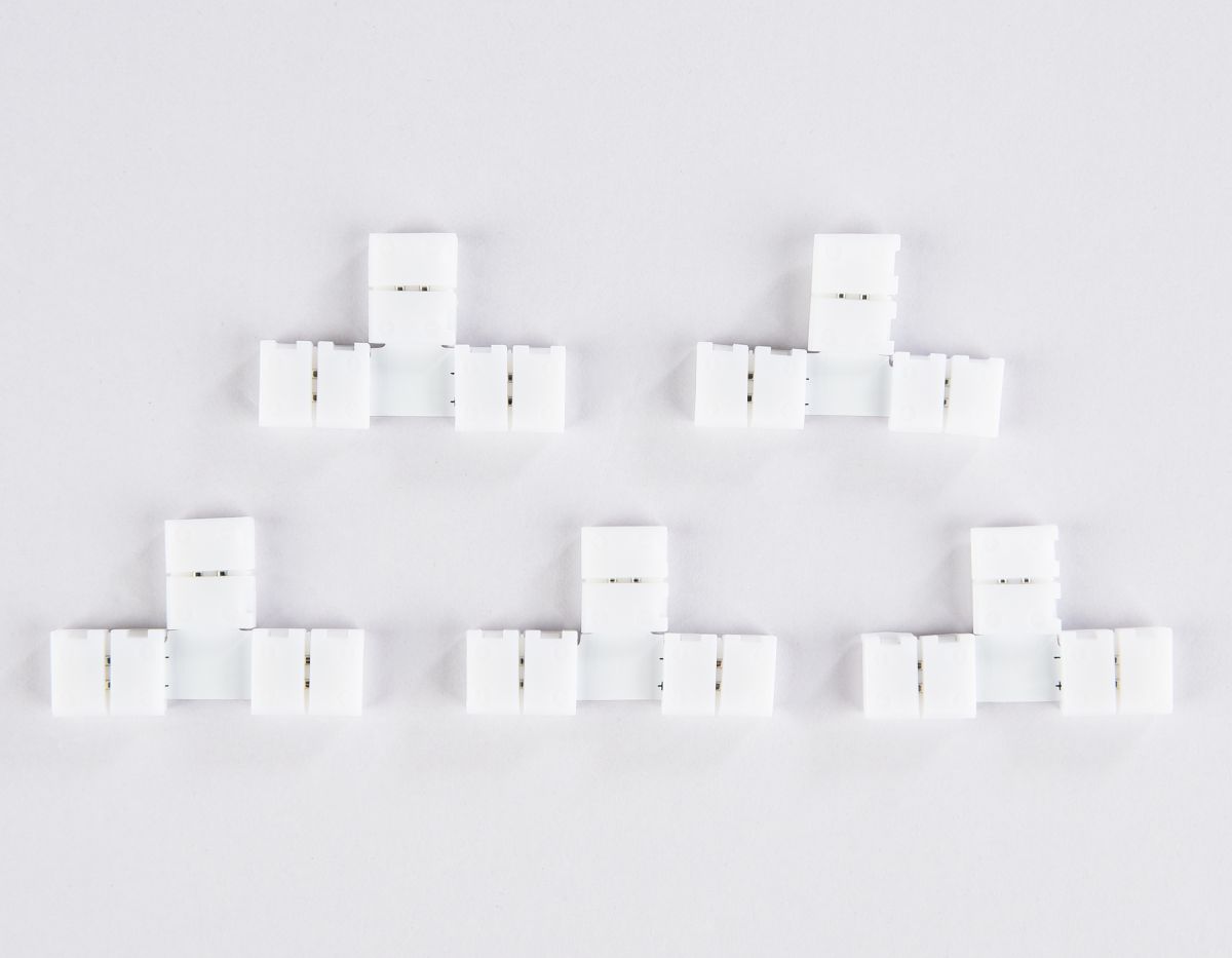 Соединитель T для светодиодной ленты 2835 12/24V (2 конт.) GS6901 (5шт) Ambrella Light Illumination GS6901