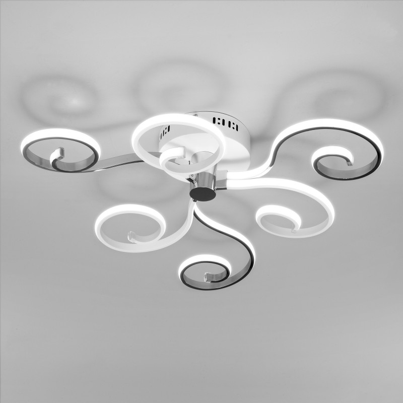 Потолочная люстра Eurosvet 90149/3 белый/хром