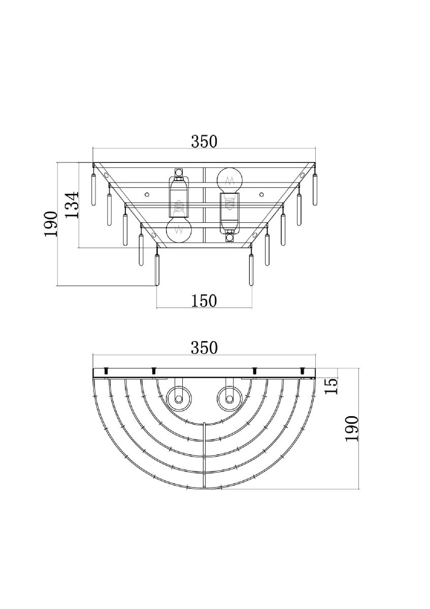 Настенный светильник Maytoni Mazzo MOD130WL-02G