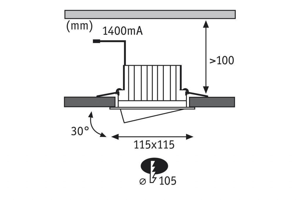 Встраиваемый светодиодный светильник Paulmann Helia 99887