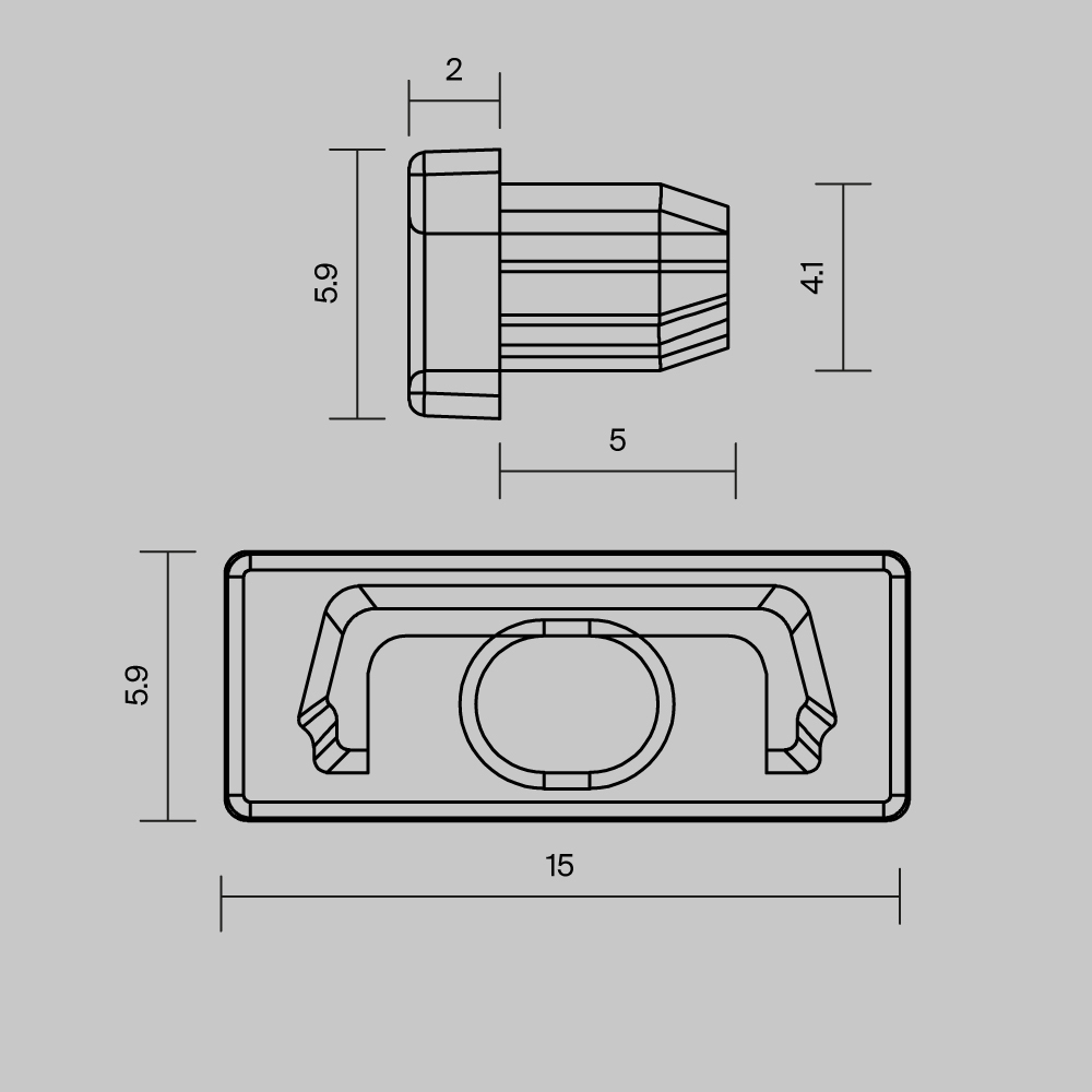 Комплект заглушек для профиля 22×06 10шт Maytoni Led Strip ALM-004-B-EC 642012