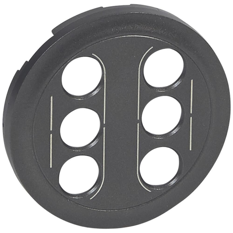 Лицевая панель Legrand Celiane розетки аудио/видео 2xRCA графит 067864