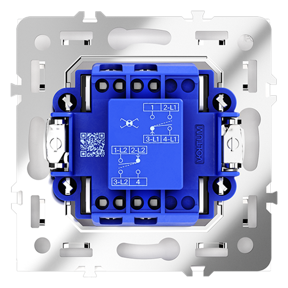 Перекрестный переключатель одноклавишный Voltum S70 VLS010502 (белый матовый)
