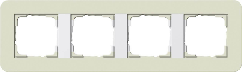 Рамка 4-постовая Gira E3 песочный/белый глянцевый 0214417