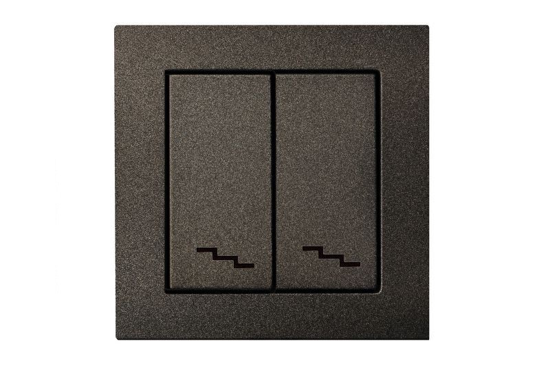 Переключатель двухклавишный Liregus Epsilon 28-109