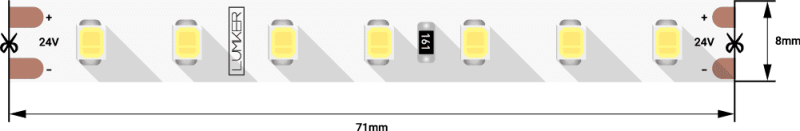 Светодиодная лента Lumker LK2H98-24-WW-33 003142
