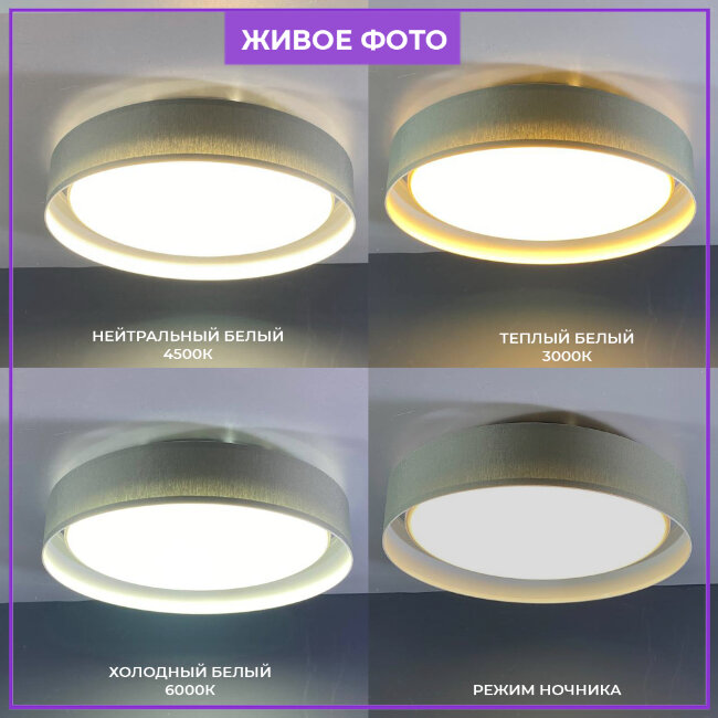 Потолочный светильник Seven Fires Лагом 48200.40.72.77WT-GR