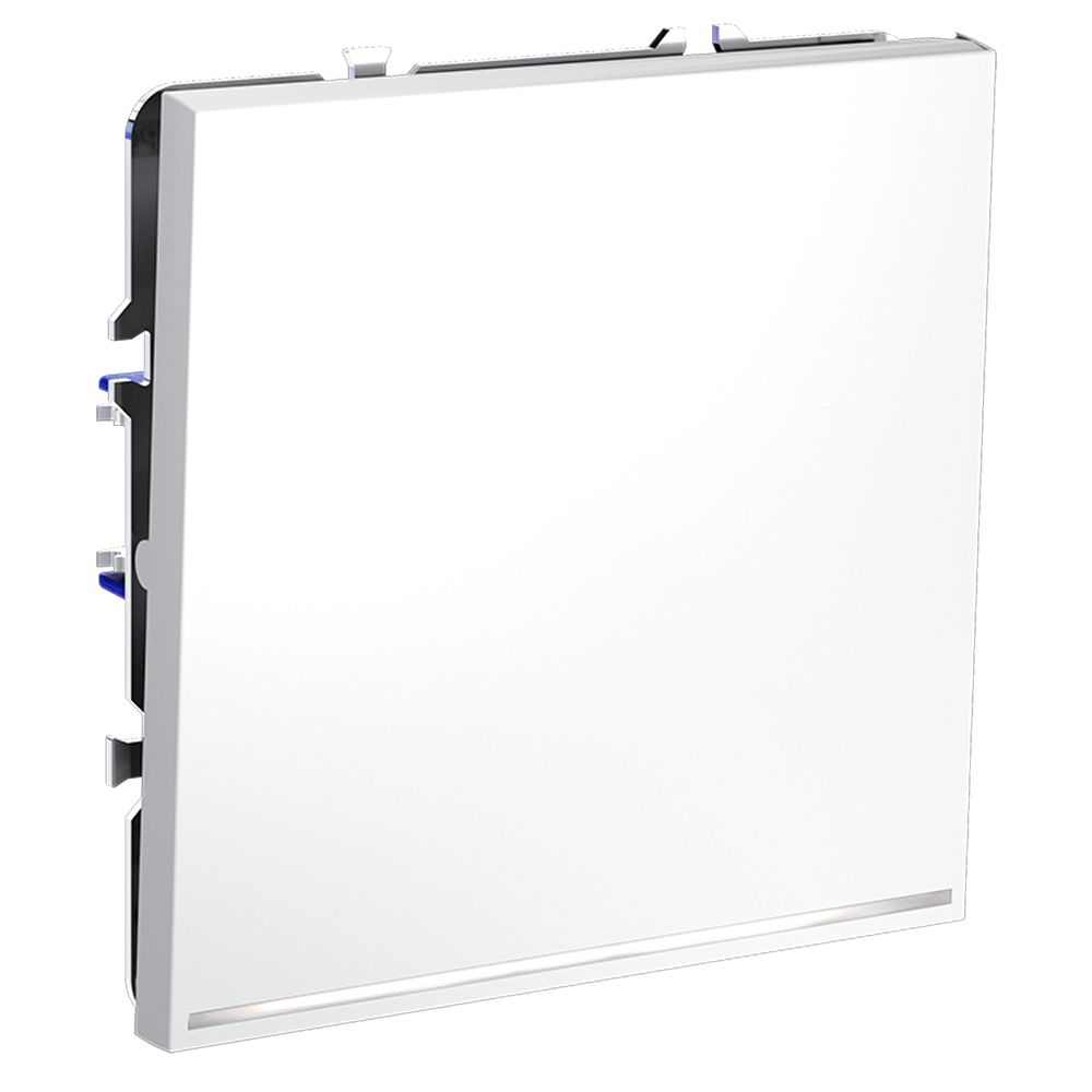 Проходной переключатель одноклавишный с подсветкой Voltum S70 VLS010402 (белый матовый)