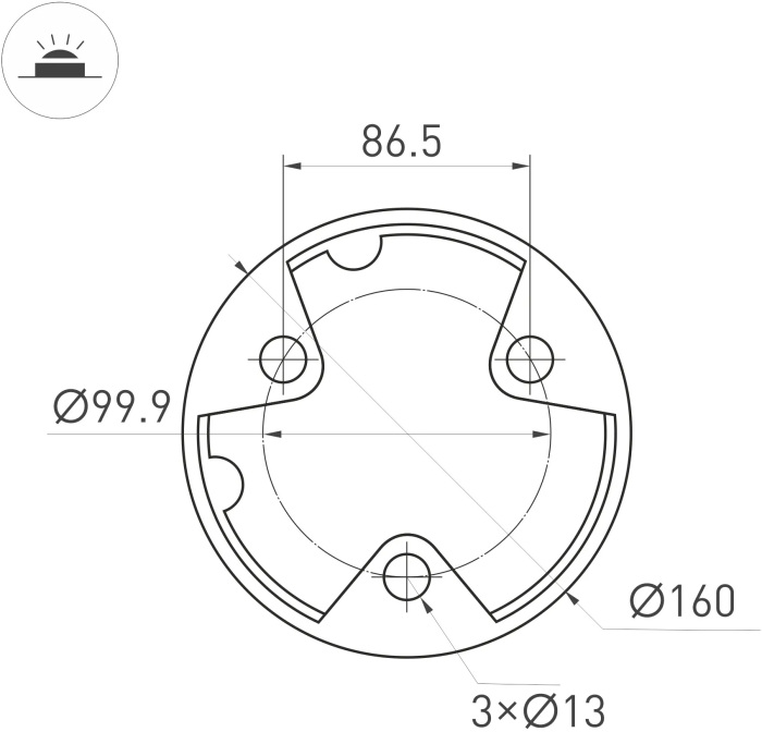 Ландшафтный светильник Arlight LGD-GUIDE-BOLL-H1000-20W Warm3500-MIX (GR, 280 deg, 230V) 047690