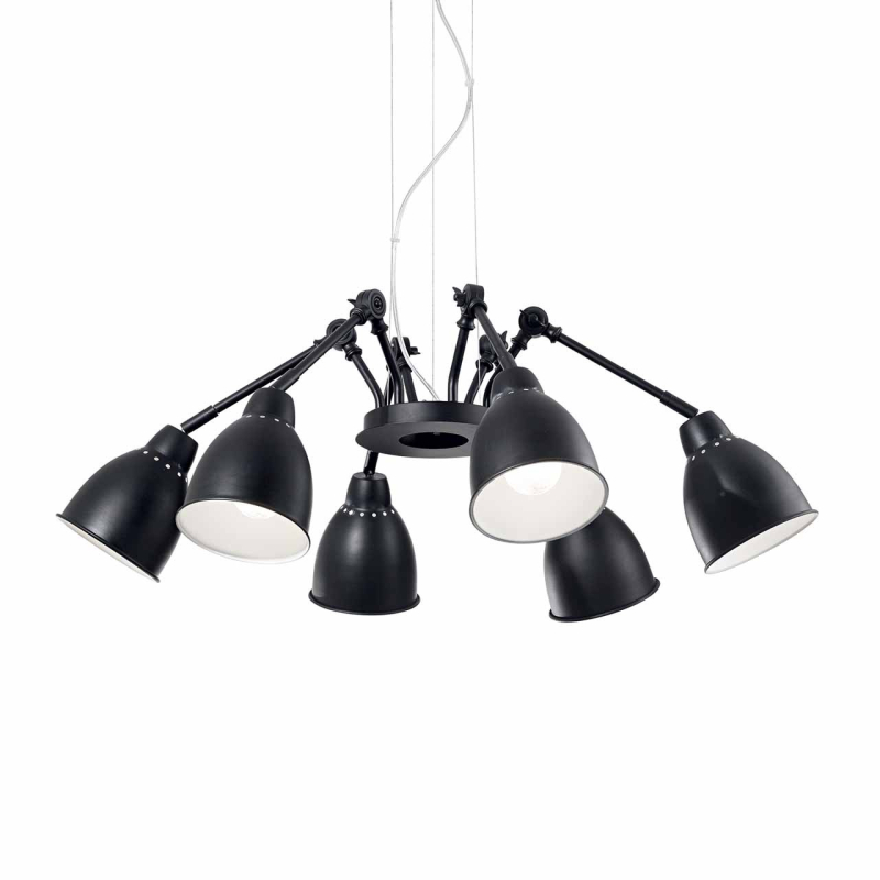 Подвесная люстра Ideal Lux Newton SP6 Nero 174242