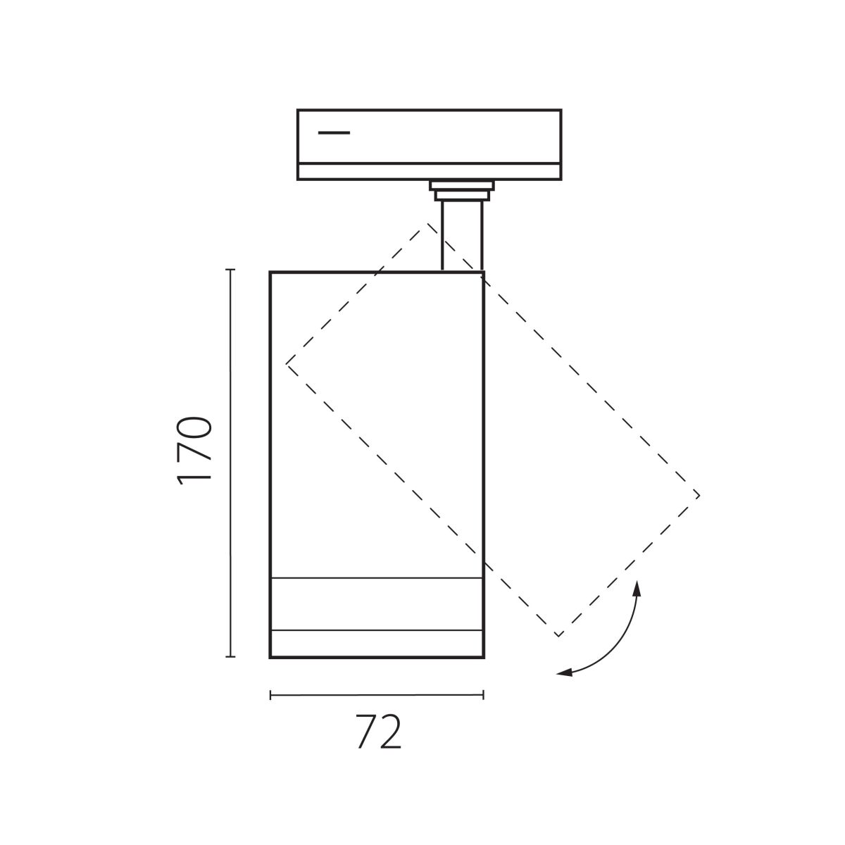 Трековый светильник для однофазного/трехфазного шинопровода Barra 20-55G с тонким адаптером Lightstar Canno Pro C4207SS