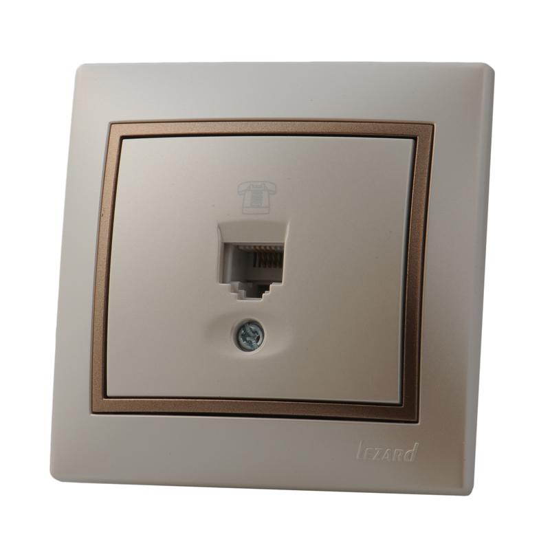 Розетка телефонная евро Lezard Mira 701-3031-137