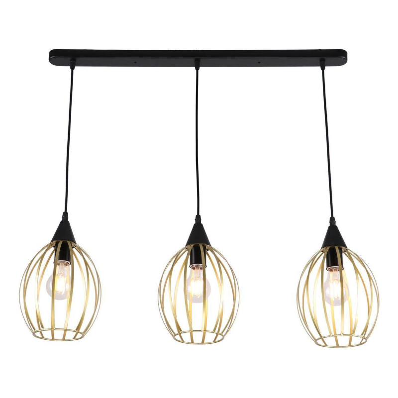 Подвесной светильник IMEX MD.0202-3-P BK+FGD