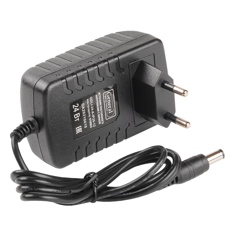 Источник постоянного напряжения с вилкой General GDLI-24-A-IP20-12 510002