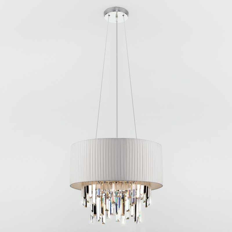 Подвесная люстра Eurosvet 10106/6 хром/прозрачный хрусталь Strotskis