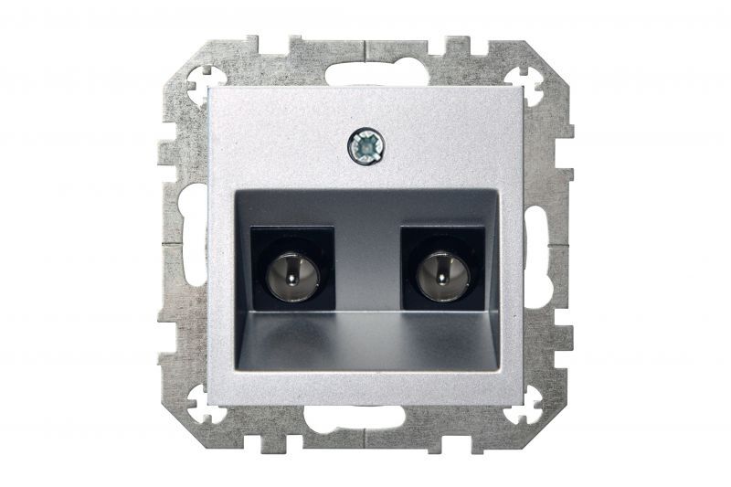 Розетка телевизионная двойная (TV) F-разъем Liregus Epsilon 28-1823