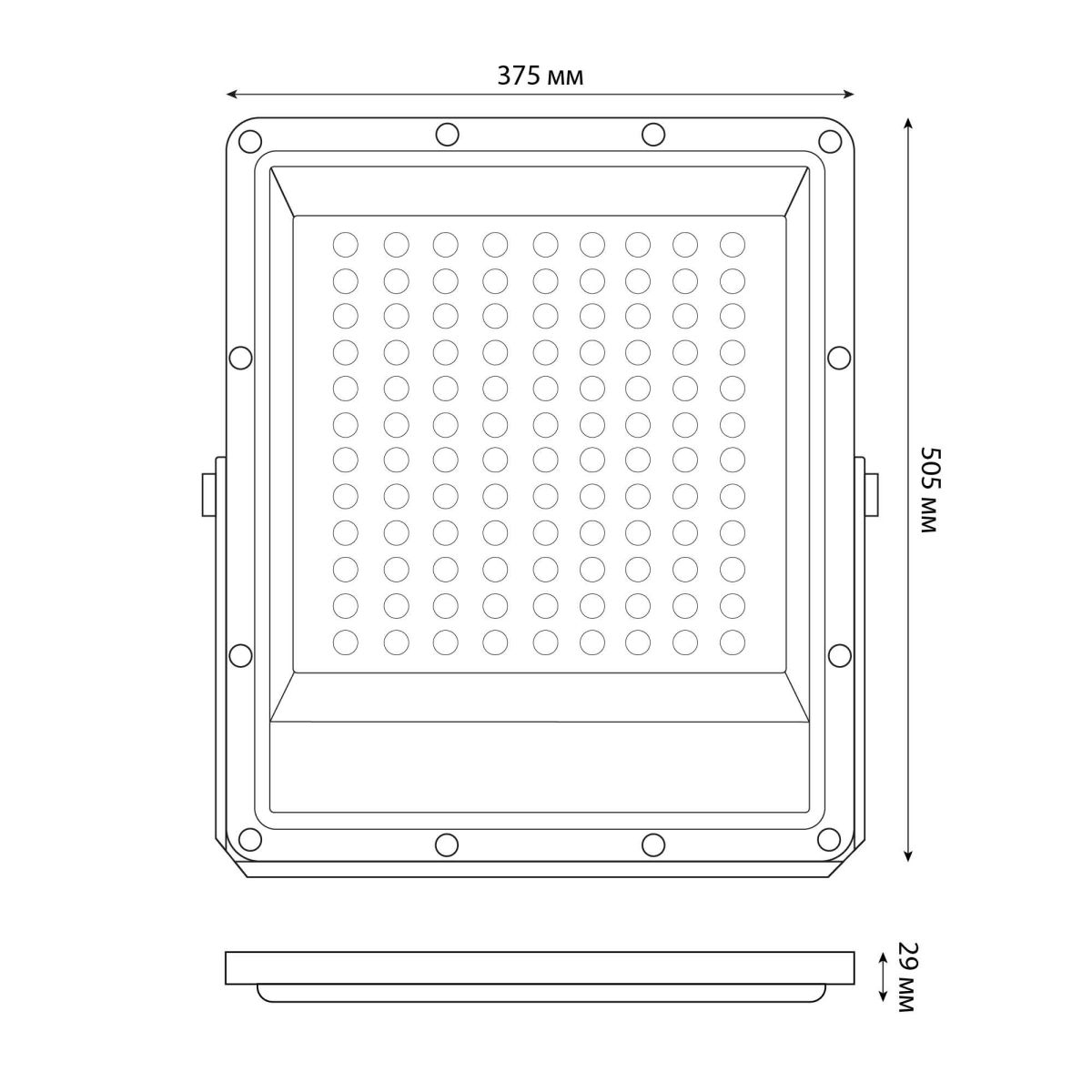 Прожектор Uniel ULF-F51D-300W/6500K IP65 200-240V GREY UL-00012762