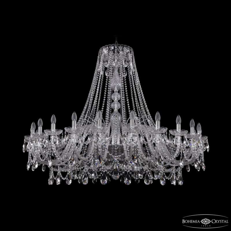 Подвесная люстра Bohemia Ivele Crystal 1411/24/530 Ni