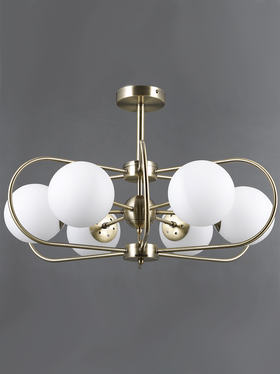 Люстра на штанге Elvan LU-39814/6-E27-BrWh