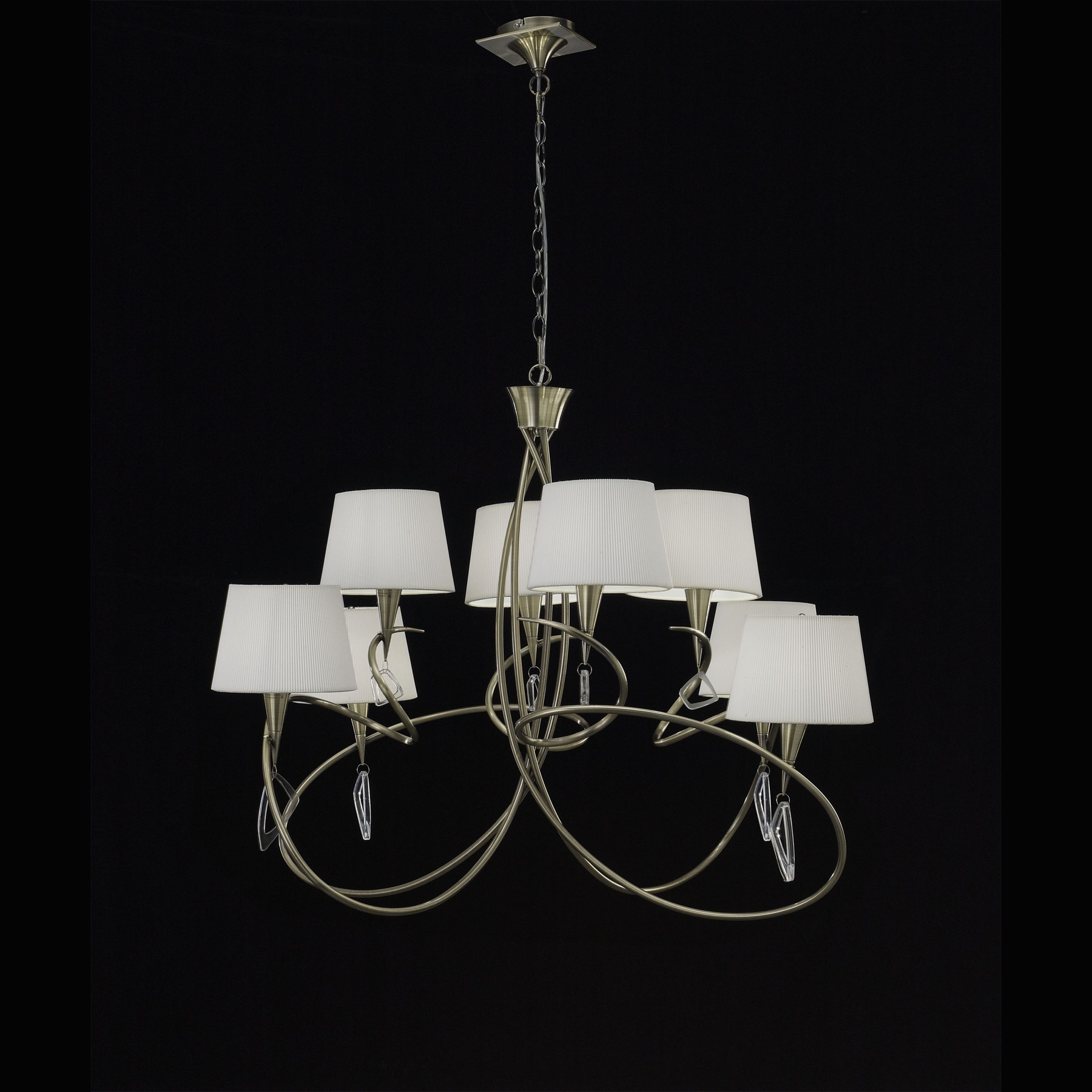 Подвесная люстра Mantra Mara Antique Brass 1634