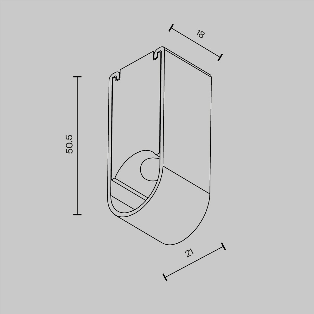 Фиксатор для накладного монтажа штанговой системы Maytoni Axity CA010SM-B