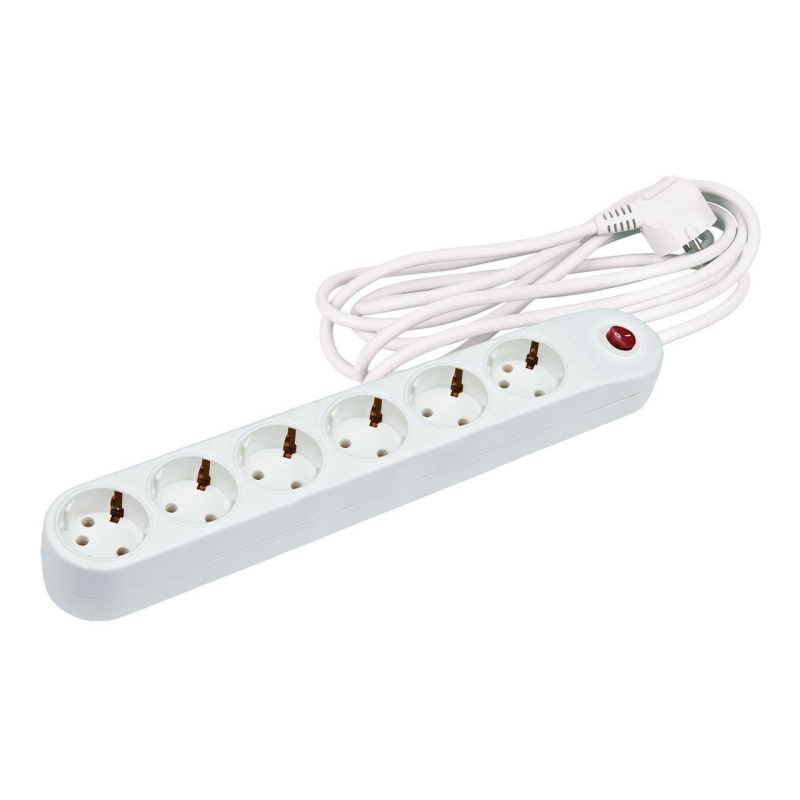 Cетевой фильтр (09798) Uniel 6гн х 3м с/з Classic S-GSP6-3C