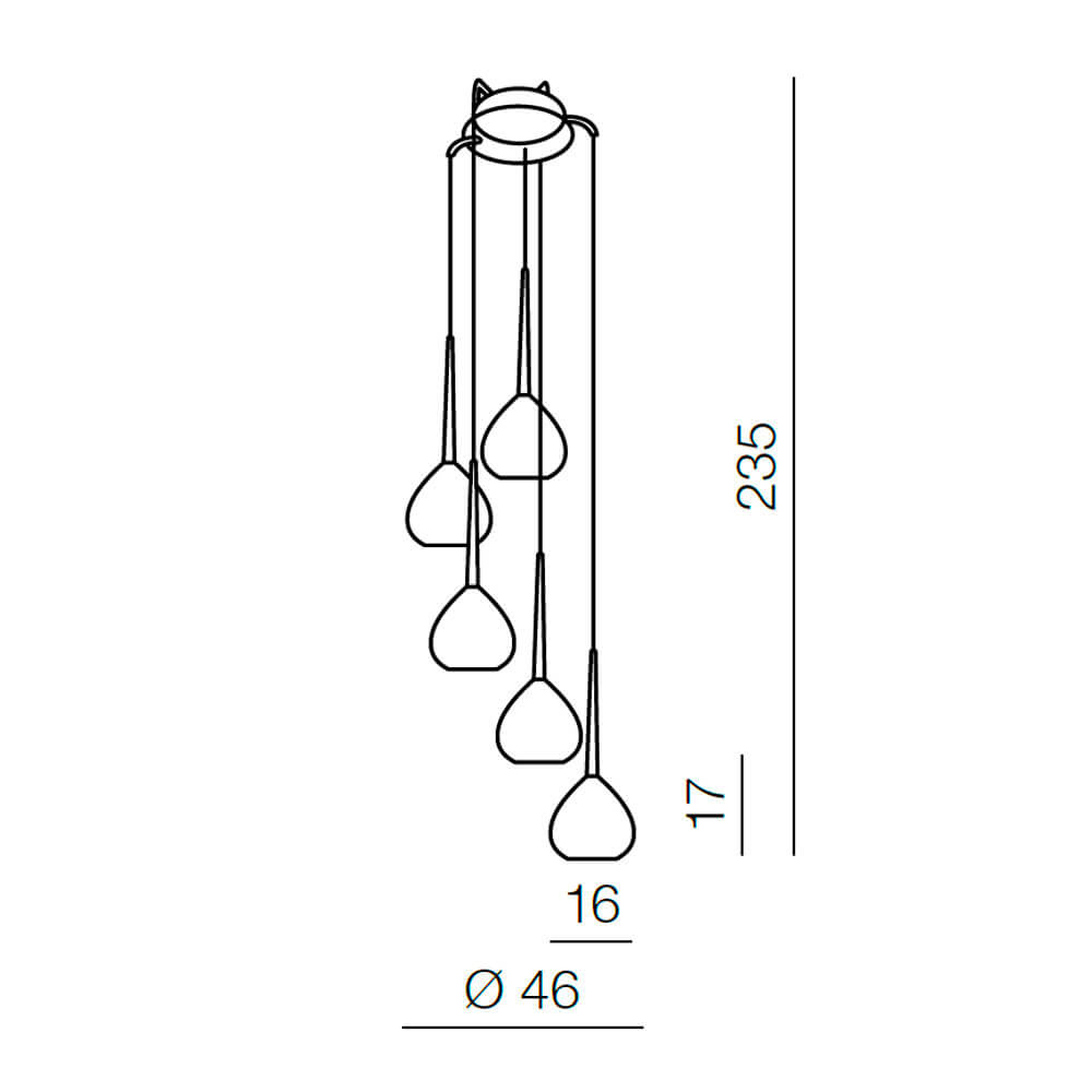 Подвесной светильник Azzardo Aga 5 AZ1070