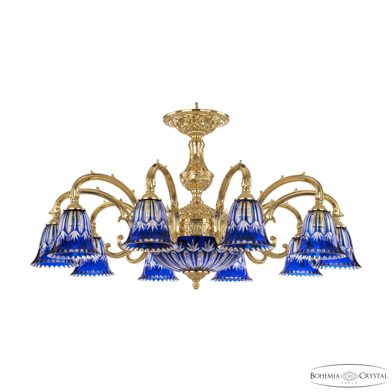Подвесная люстра Bohemia Ivele Crystal Verona 72209P/10/250 G P2 D Clear-Blue/H-1I
