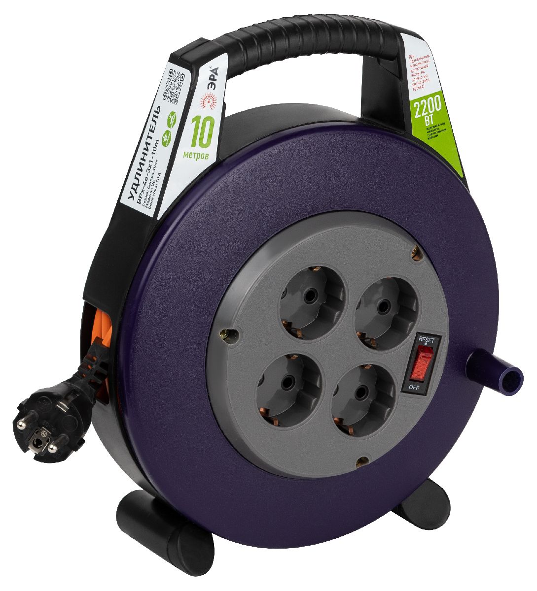 Удлинитель силовой Эра BPx-4e-3x1-10m Б0052927