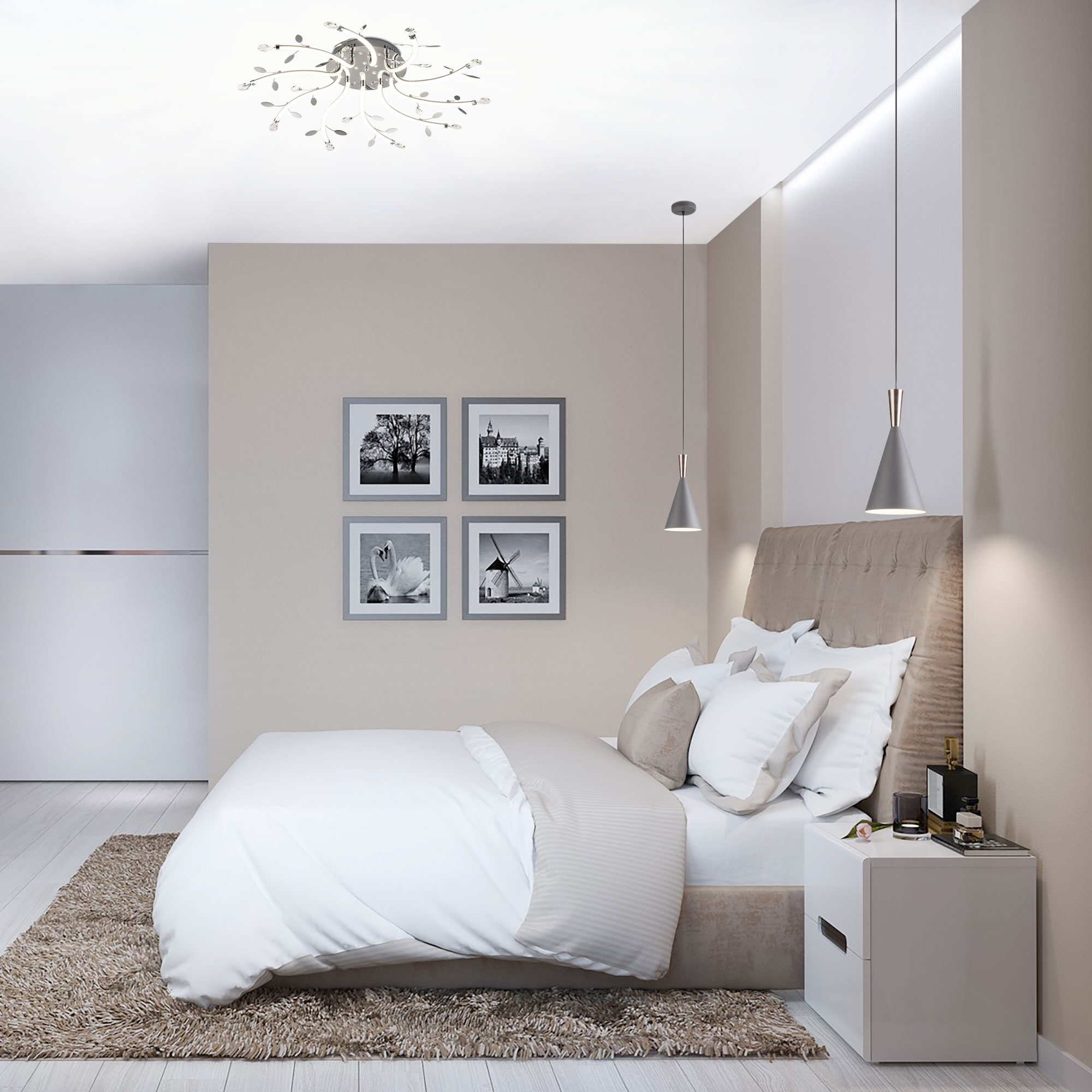 Потолочный светильник Eurosvet Willow 90128/10 хром