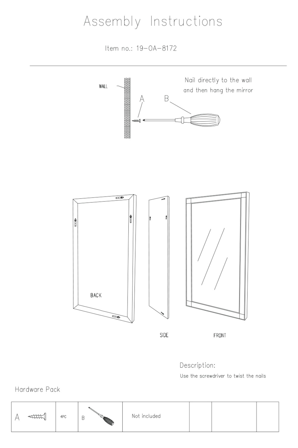 Зеркало Garda Decor 19-OA-8172