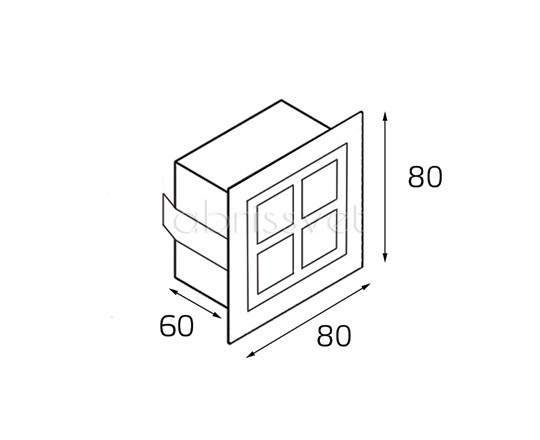 Встраиваемый светильник Italline XFWL10E alu
