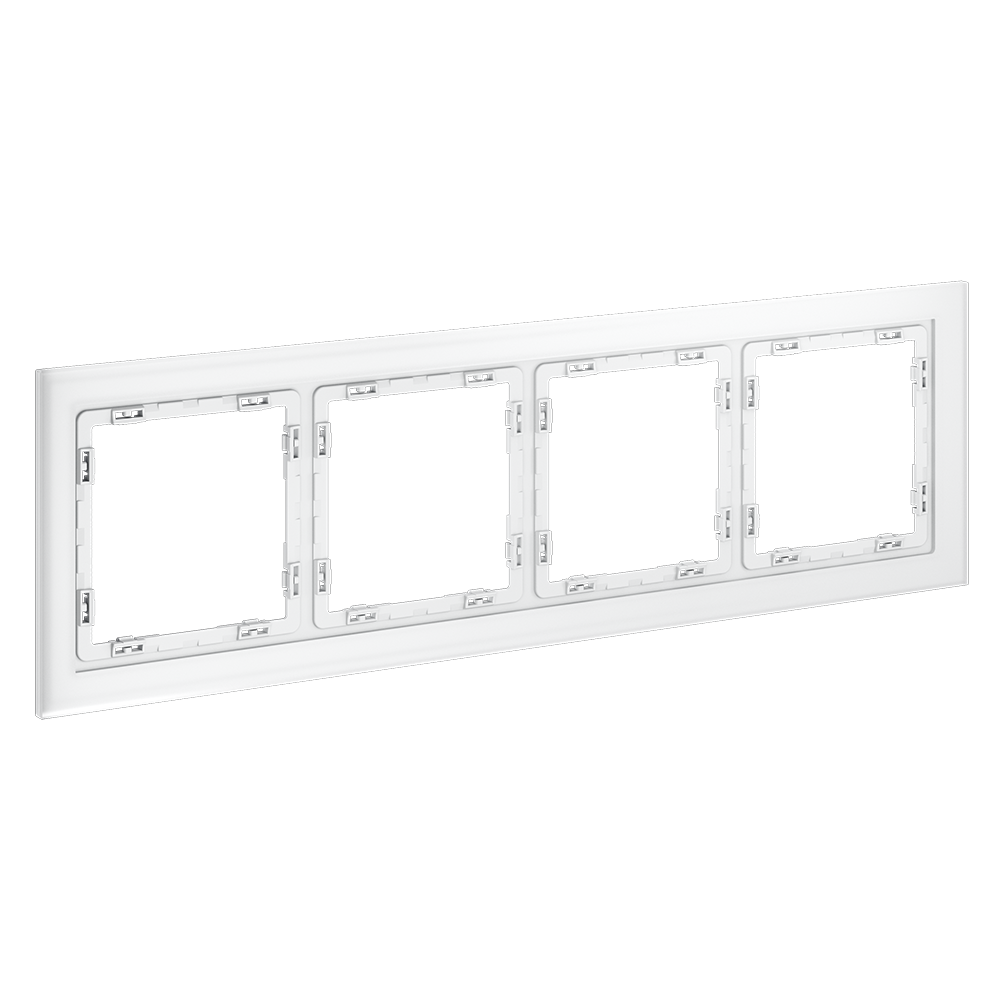 Рамка на 4 поста Voltum S70 VLS110402 (белый,матовый,стекло)