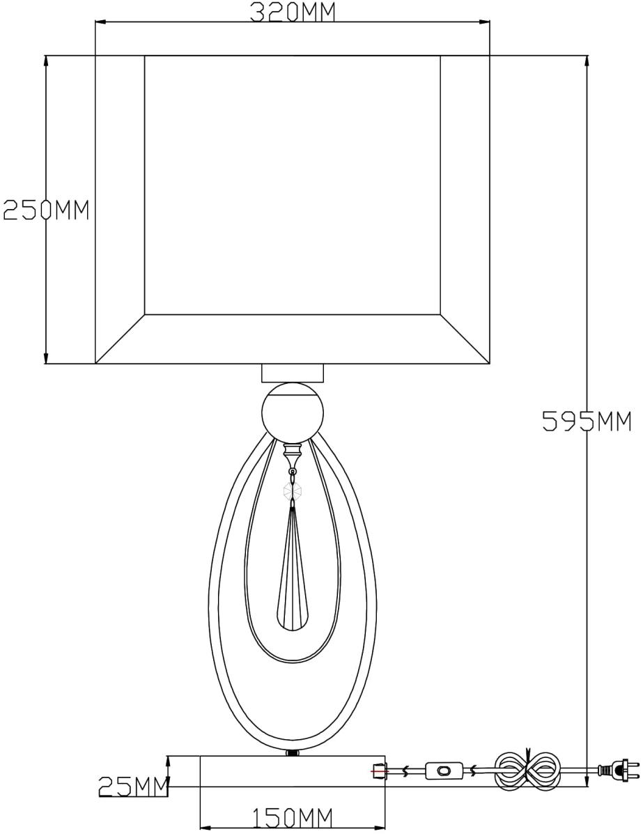 Настольная лампа Moderli Dark V2582-1T