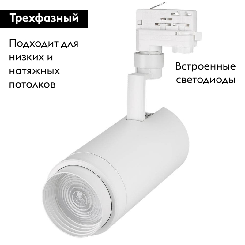 Трековый светильник Arlight LGD-ZEUS-4TR-R100-30W Day 024609