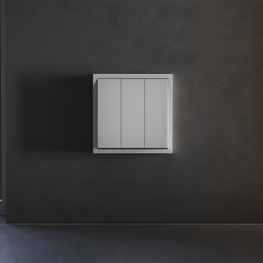 Клавиши для выключателя/переключателя трехклавишного Voltum S70 (серый) VLS000516