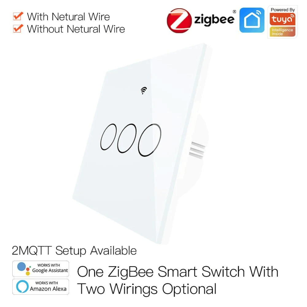 Выключатель Moes Gang Smart Switch Sensor w/o grounding 100-240 В ZS-EU3