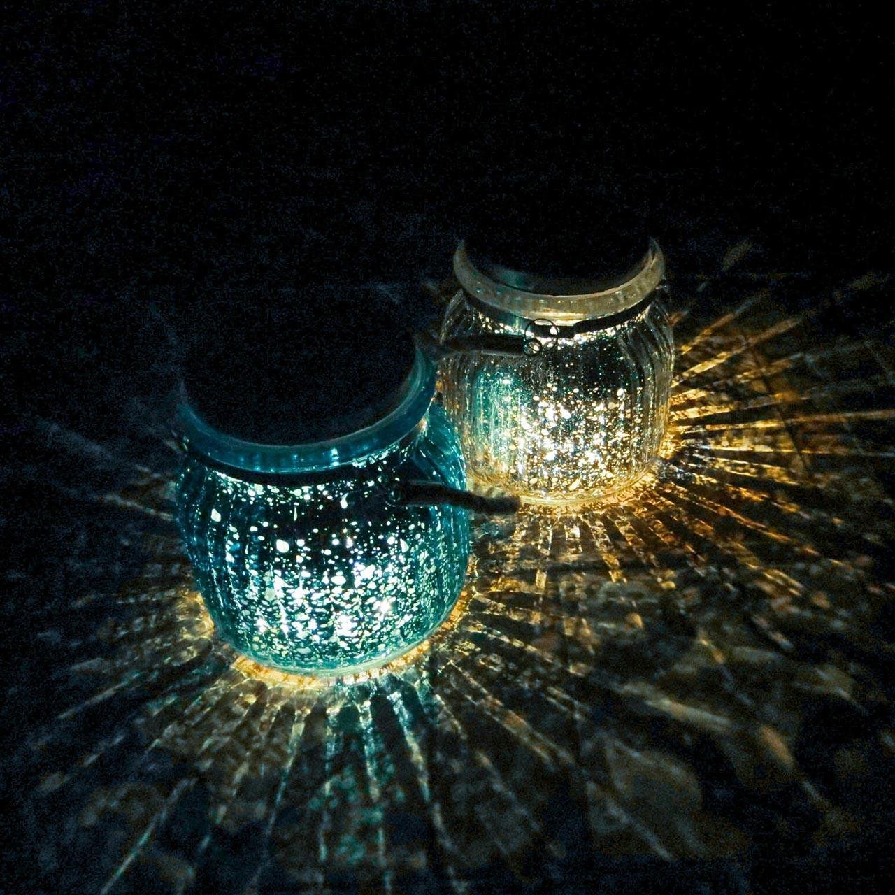 Светильник на солнечных батареях (UL-00003208) Uniel Modern USL-M-210/GN120 Blue Jar