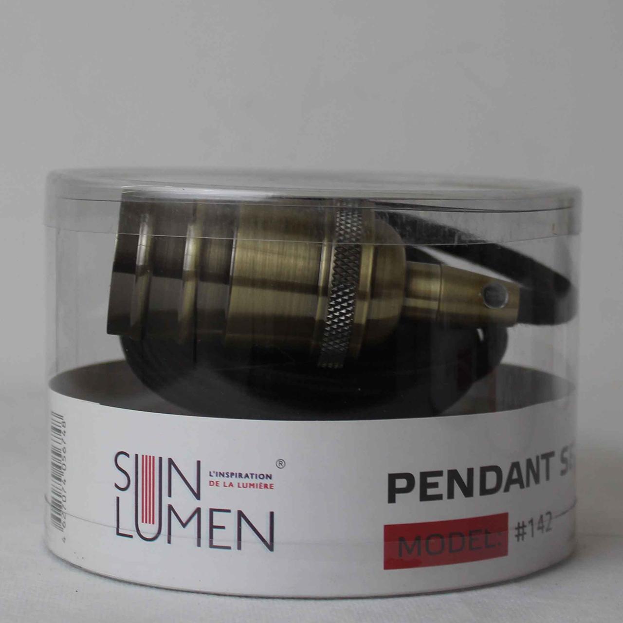 Ретро патрон с подвесом E14 Бронза Sun Lumen 056-748