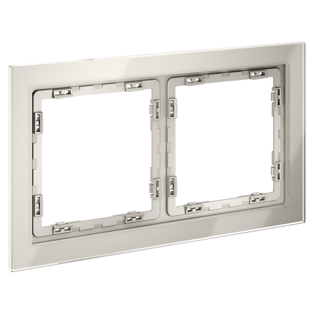 Рамка на 2 поста Voltum S70 VLS110203 (кашемир, стекло)