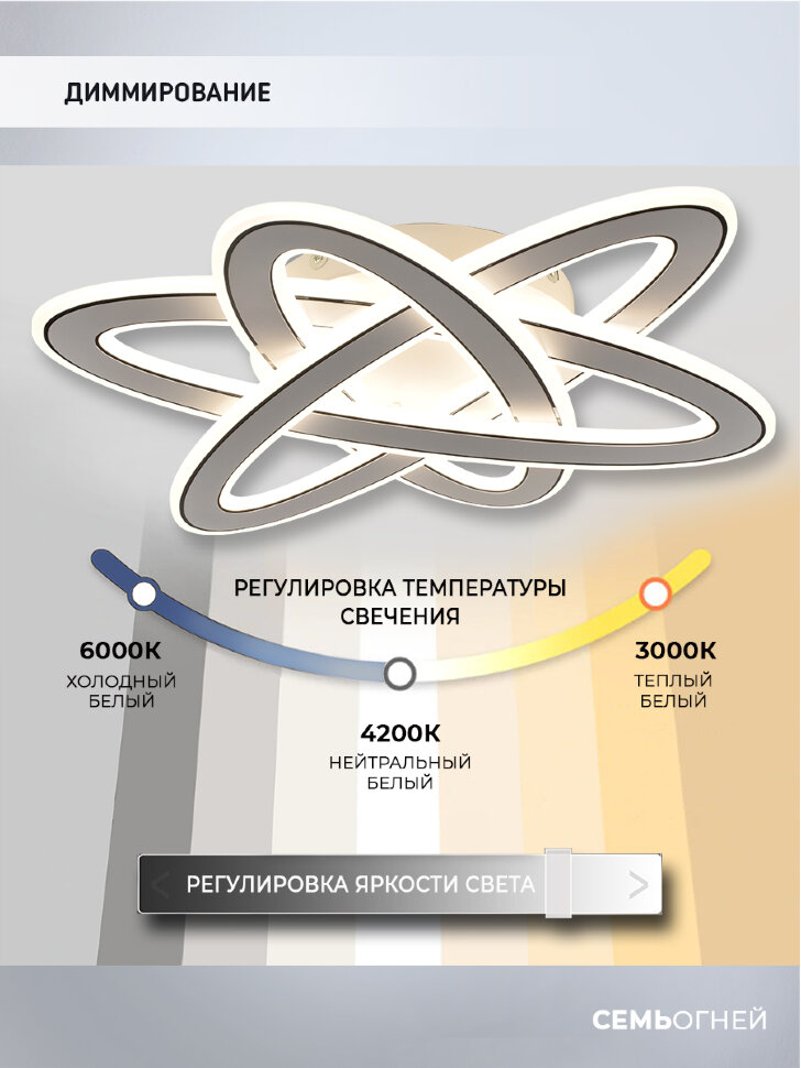 Потолочная люстра Seven Fires Laid SF5058/6C-WT-CR