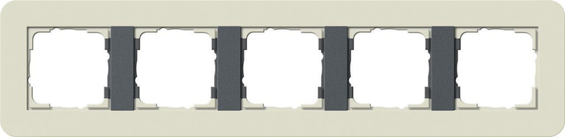 Рамка 5-постовая Gira E3 песочный/антрацит 0215427