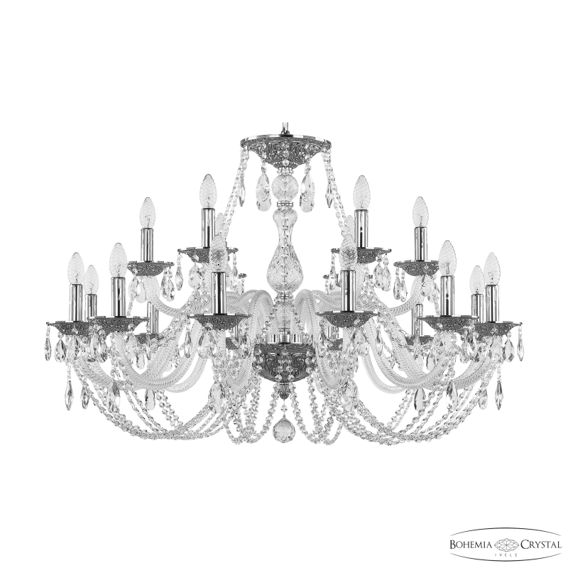 Подвесная люстра Bohemia Ivele Crystal 1601/12+6/360 Ni