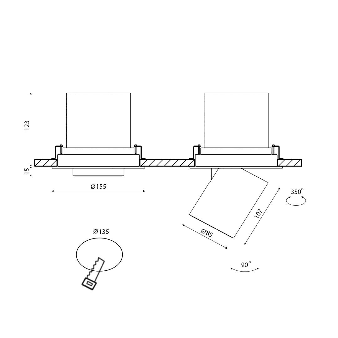 Спот DesignLed SPL-R1-25-NW 003437