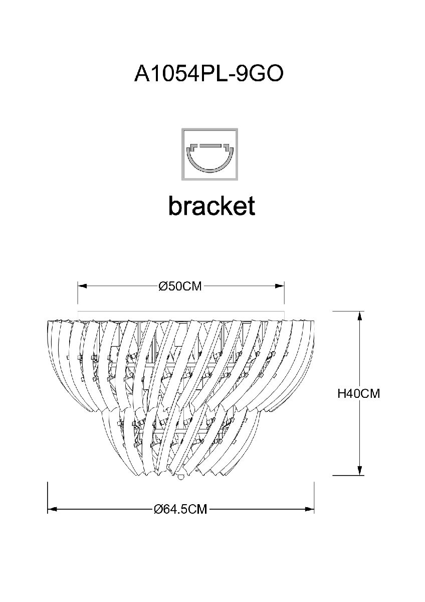 Потолочная люстра Arte Lamp Ella A1054PL-9GO