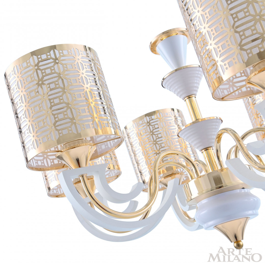 Подвесная люстра Arte Milano Florentia-8857 308857/5 Wh/Gd